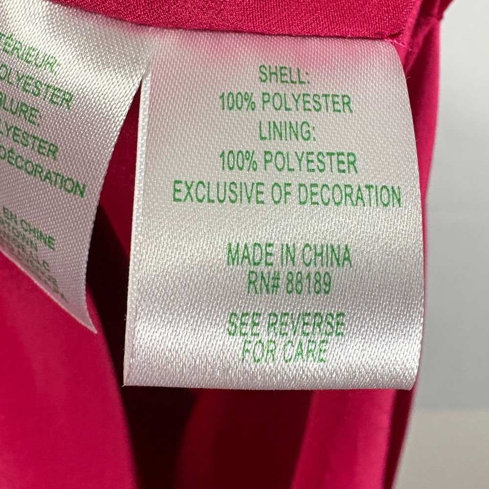 Lilly Pulitzer Jean Maxi Dress Raspberry Rouge Pink Bow 017290 Size 14 - Picture 12 of 13